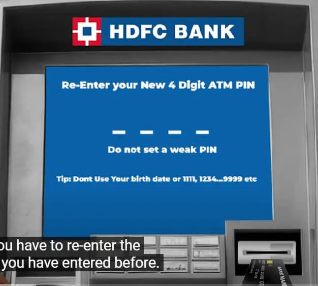 hdfc atm pin generate kaise kare