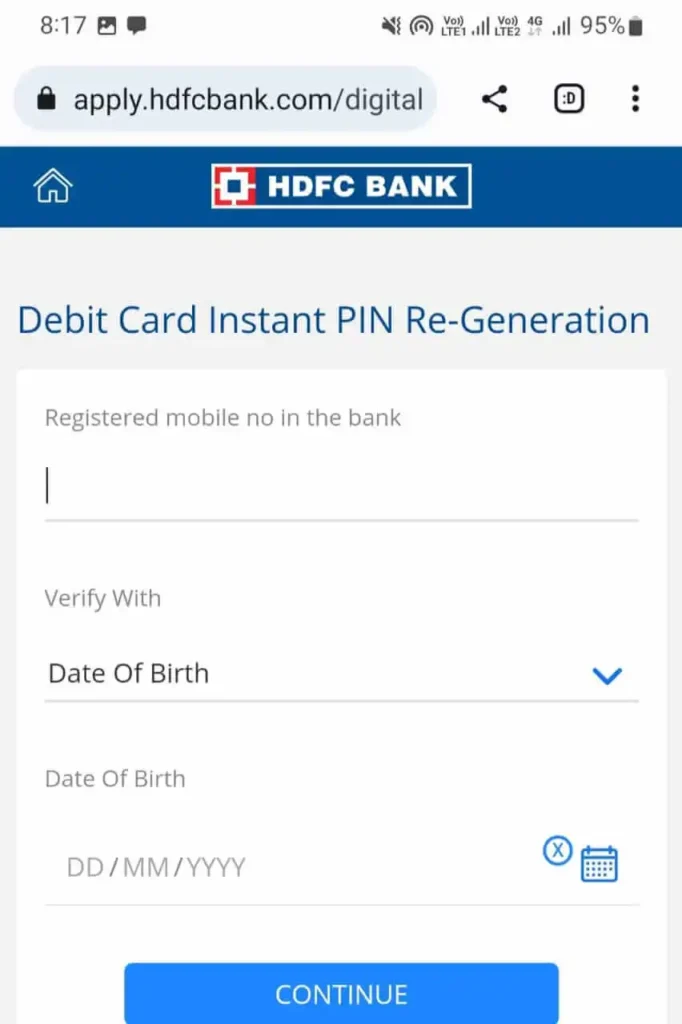 hdfc-online-atm-pin-generation