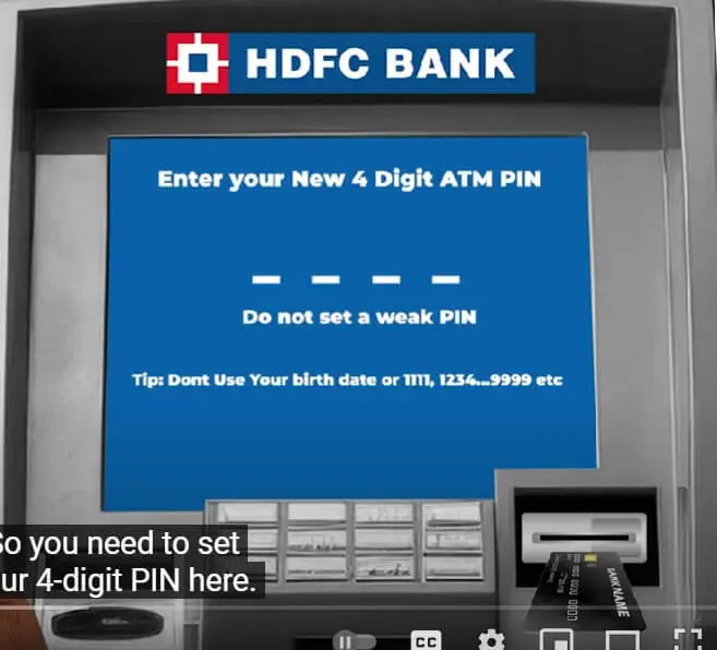 hdfc atm pin generate kaise kare