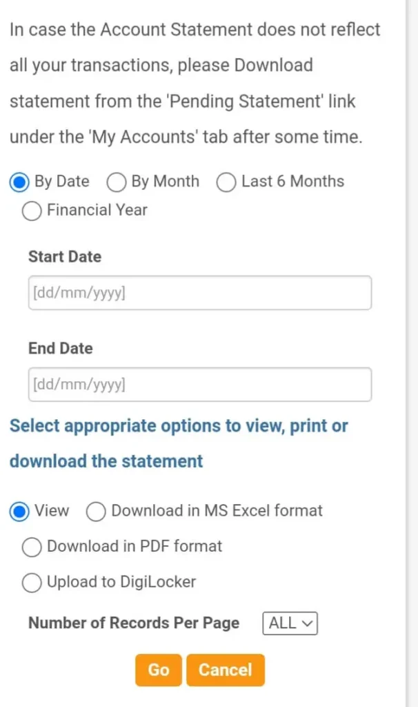 sbi online bank statement kaise nikale